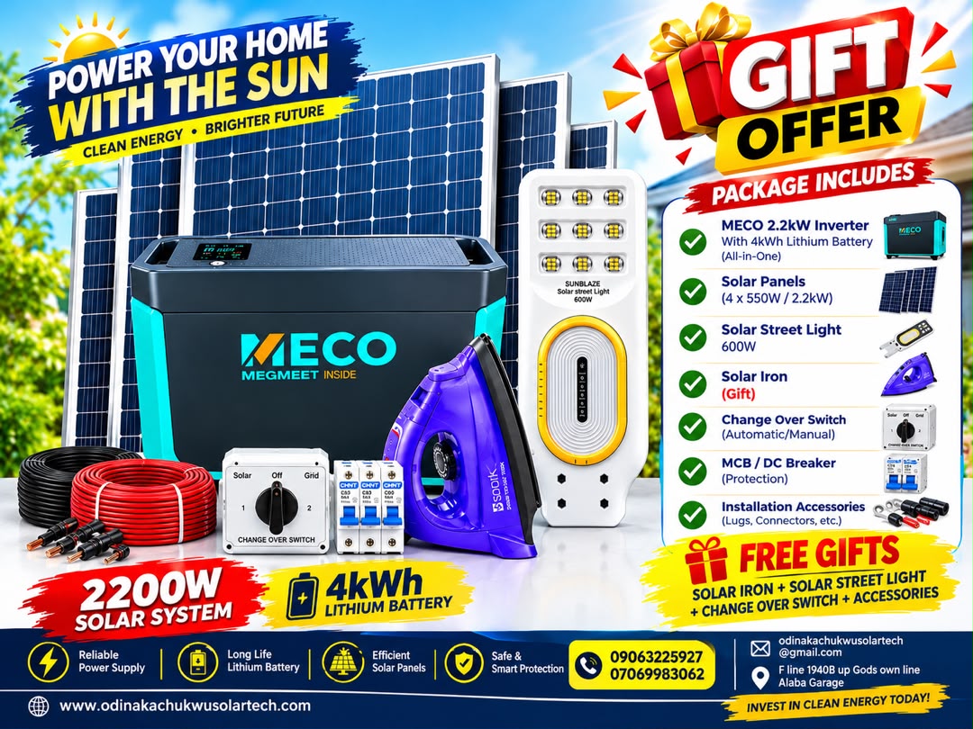 BUY WITH 6-PCS SOLAR PANELS AND COMPLETE ACESSORIES AND INSTALLATION